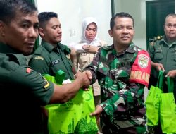 Danramil Cimanggis Depok Bagikan Bingkisan Lebaran untuk Prajurit hingga Mitra Koramil