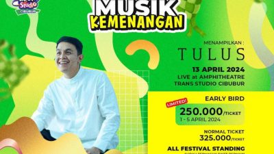 Serunya Libur Lebaran di Trans Studio Cibubur, bisa Menikmati Musik Kemenangan menampilkan TULUS