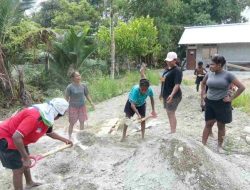 Gotong Royong Sukseskan TMMD ke-130 Kampung Yamboi